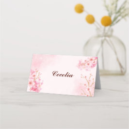 Sakura Cherry Blossom Faltende Platzkarte