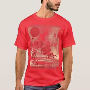 Sakura Cherry Blossom Japanische Kunst, Dichtung u T-Shirt