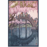 Sakura Cherry Blossom, Kameido River Bridge Japan Fotoskulptur Ornament<br><div class="desc">Japanese sakura flowers also known as cherry blossoms on the river over Kameido bridge. At the Kameido Tenjin Shrine in fildal Japan.</div>