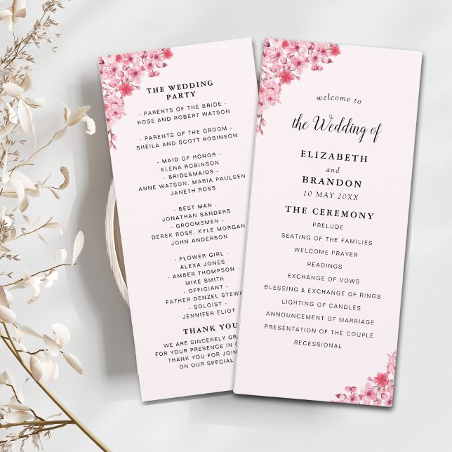 Sakura – Cherry Blossom Sakura Wedding  Programm (Von Creator hochgeladen)