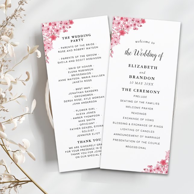 Sakura – Cherry Blossom Sakura Wedding  Programm (Von Creator hochgeladen)