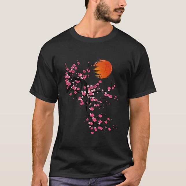 Sakura Cherry Blossom Tree Japanische Kultur T-Shirt (Vorderseite)