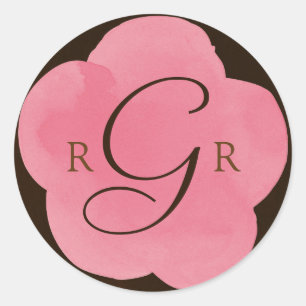 Sakura / Cherry Blossom Wedding Siegel Runder Aufkleber