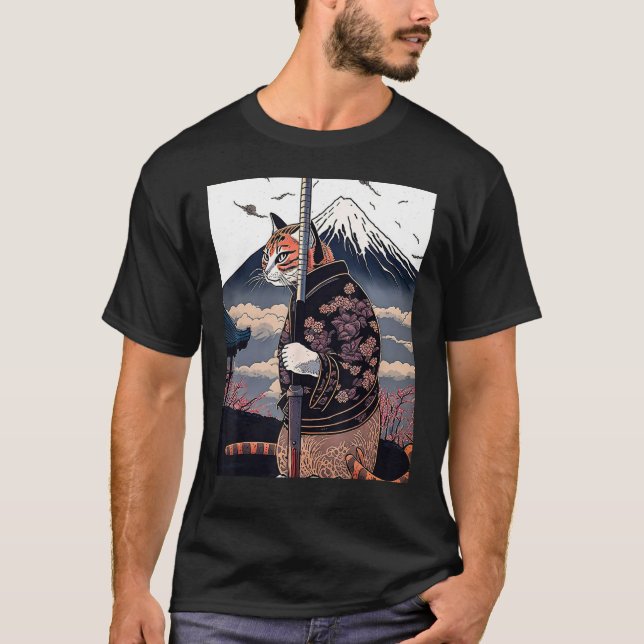 Sakura Cherry Blossoms samurai T-Shirt (Vorderseite)