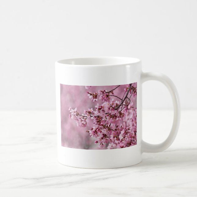Sakura Cherry blüht pastellrosa Schichten Tasse (Rechts)