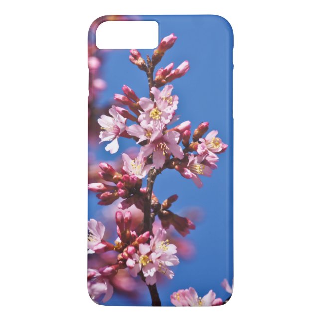 Sakura Cherry Blüten Touch Blue Case-Mate iPhone Hülle (Rückseite)