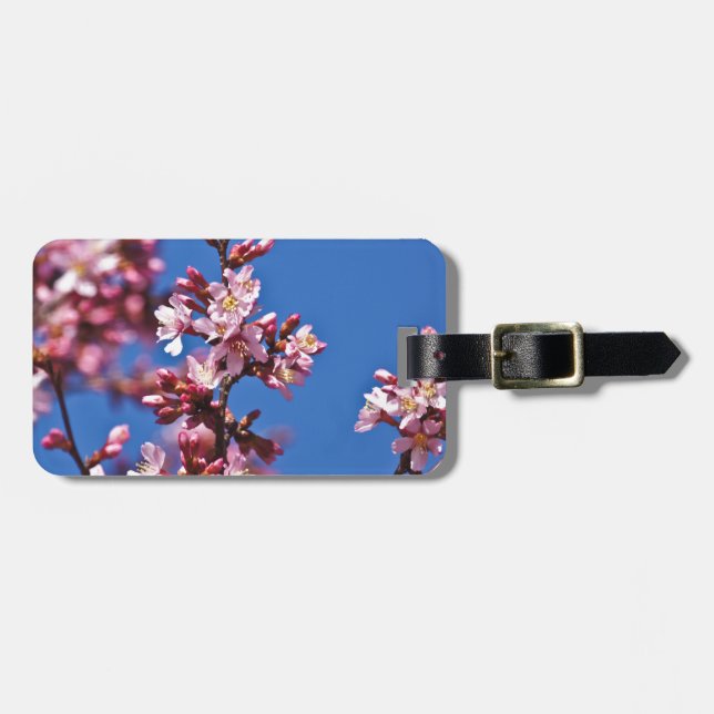 Sakura Cherry Blüten Touch Blue Gepäckanhänger (Vorderseite horizontal)