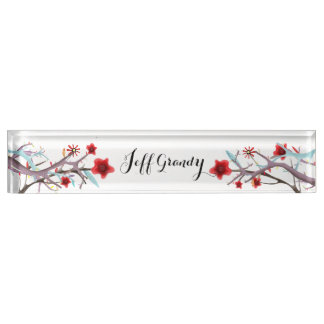 Sakura Desk Name Plate Whimsical Namensplakette