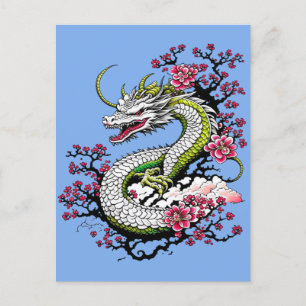 Sakura Dragon Postkarte