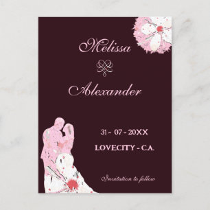 Sakura elegante Blumen Hochzeit speichern das Datu Postkarte