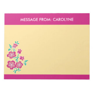 Sakura Floral Batik Notepad Notizblock