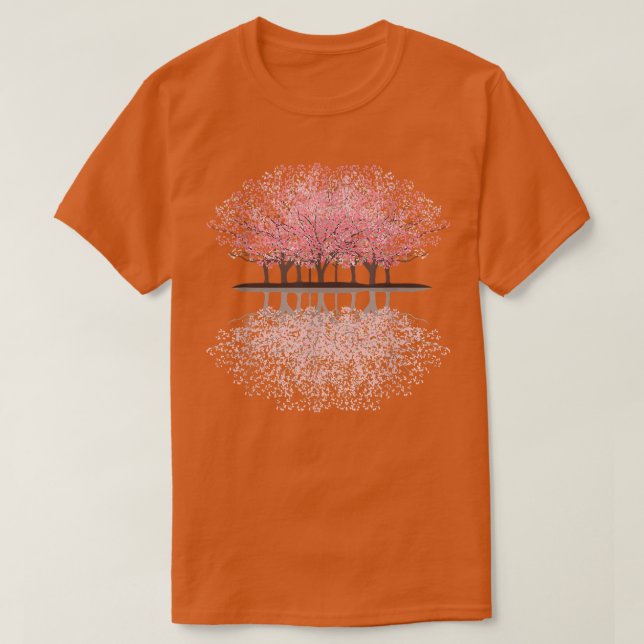 Sakura Forest Cherry Blossom Japanese Tree Graphic T-Shirt (Design vorne)