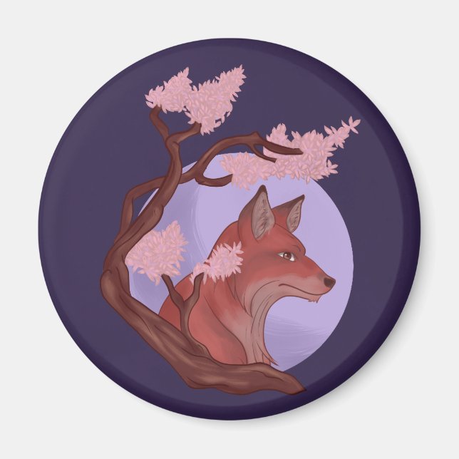 Sakura Fox Magnet (Vorne)