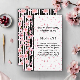 Sakura-Frühlings-Kirschblüten-Baby-Party Dankeskarte