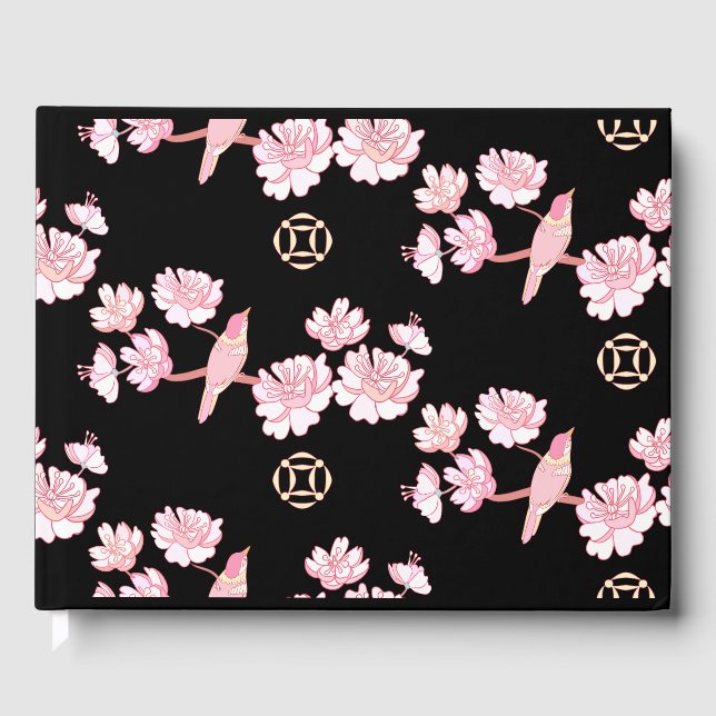 Sakura, Frühlingsblüte, Blüte der japanischen Kirs Gästebuch (Vorderseite)