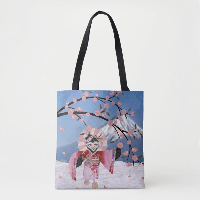 Sakura Geisha Bird in den Snow-Cherry-Blüten (Vorderseite)