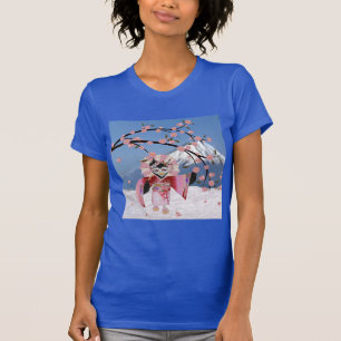 Sakura Geisha Bird in den Snow-Cherry-Blüten T-Shirt