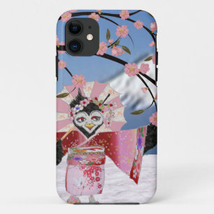 Sakura Geisha-Vogel im Schnee Kirschblüten Case-Mate iPhone Hülle