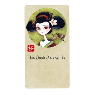 Sakura Girl Exlibris