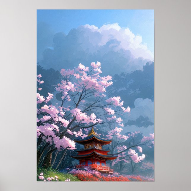 Sakura Heiligtum: Der Holztempel Poster (Vorne)