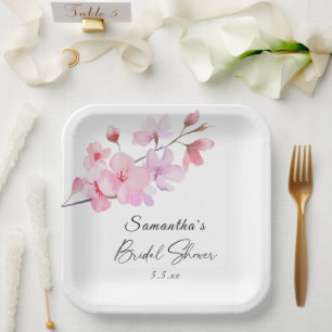 Sakura - Hochzeitliches Brautparty Pappteller