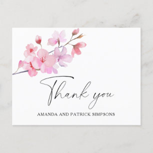 Sakura - Hochzeits-Dankeskarten Postkarte