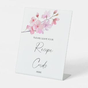 Sakura - Ihre Rezeptkarte hier Poster Sockelschild