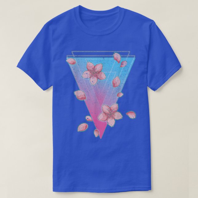 Sakura Japan Flower Synthwave Vaporwave Cherry Blo T-Shirt (Design vorne)