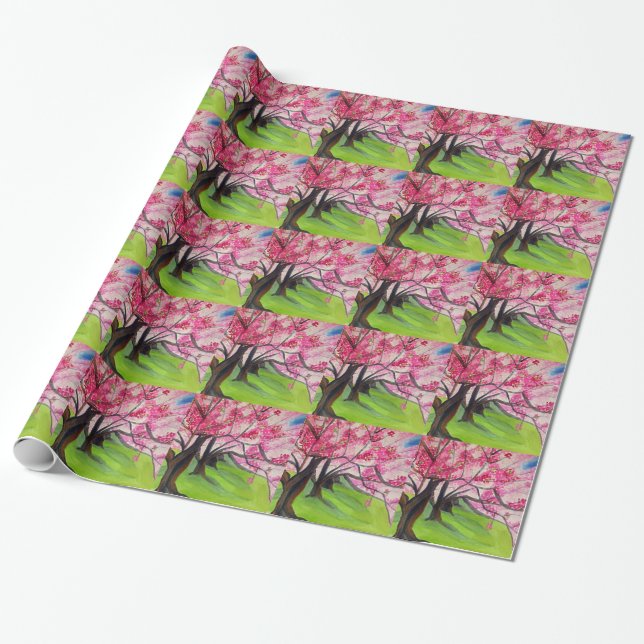 Sakura Japanese Cherry Blossom Art Geschenkpapier (Ungerollt)