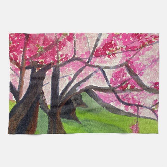 Sakura Japanese Cherry Blossom Art Handtuch (Horizontal)