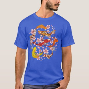 Sakura Japanese Cherry Blossom Nishikigoi Fish Koi T-Shirt
