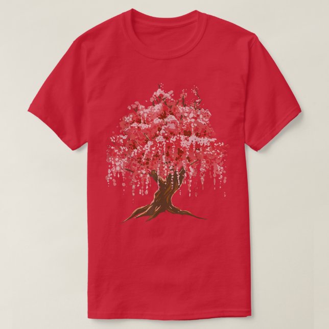 Sakura Japanese Cherry Blossom Tree Nature Graphic T-Shirt (Design vorne)