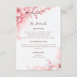 Sakura Japanese Cherry Blossom Wedding Details Begleitkarte