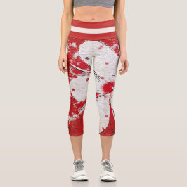 Sakura japanese Kirschblüte asiatischer Blumendruc Capri Leggings