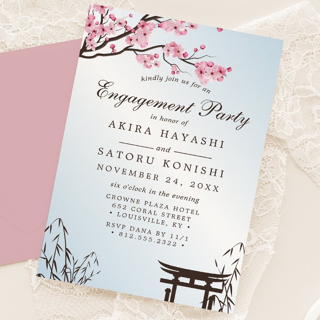 Sakura Japanisch-Tscherisch-Blossom-Engagement-Par Einladung (Von Creator hochgeladen)