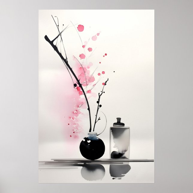 Sakura Japanisch Zen Poster (Vorne)