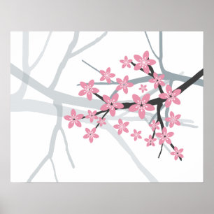Sakura - Japanischer Kirschbaum Blossom Print Poster