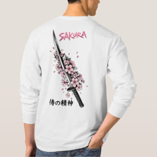 Sakura Katana Japanisches ästhetisches Streetwear T-Shirt