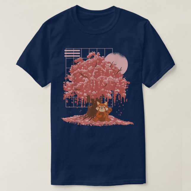 Sakura Kawaii Panda Bear Japanese Cherry Blossom T T-Shirt (Design vorne)