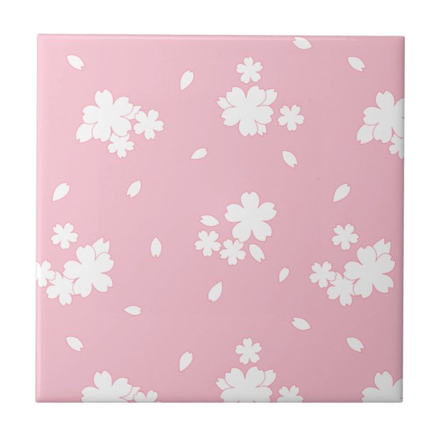 Sakura Kirry Blossom Blume Muster Fliese (Vorderseite)