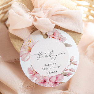 Sakura Kirschblüte Babydusche Geschenkanhänger