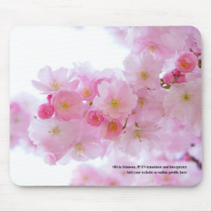 Sakura Kirschblüte Japanischer Übersetzer Rosa Mousepad