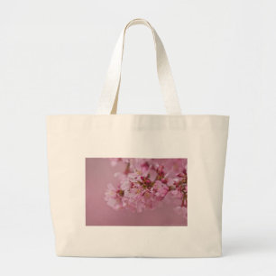 Sakura Kirschblüten Blasse rosa Reflexionen Jumbo Stoffbeutel