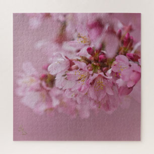 Sakura Kirschblüten Blasse rosa Reflexionen Puzzle