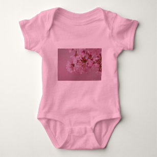 Sakura Kirschblüten Blassrosa Reflektionen Baby Strampler