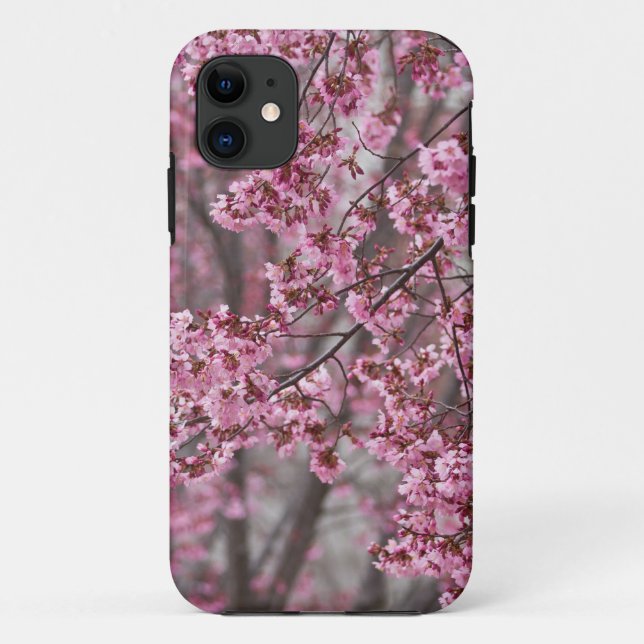 Sakura Kirschblüten Fließendes Rosa Case-Mate iPhone Hülle (Rückseite)