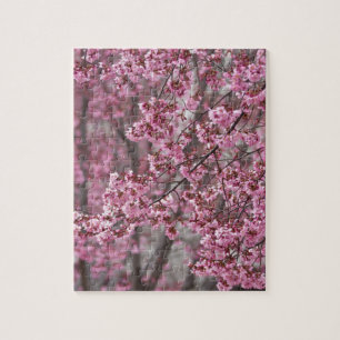 Sakura Kirschblüten Fließendes Rosa Puzzle