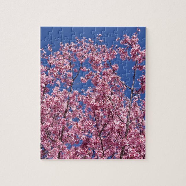 Sakura Kirschblüten im Blauen Puzzle (Vertikal)