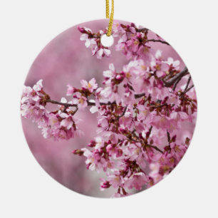 Sakura Kirschblüten Pastellrosa Schichten Keramik Ornament