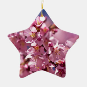 Sakura Kirschblüten von Sonnenlicht geküsst Keramik Ornament